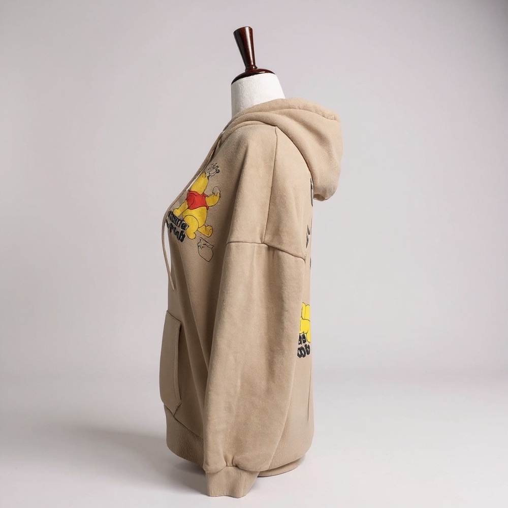 Disney Tan Winnie the Pooh Women's Hoodie  Size L - Picture 2 of 12